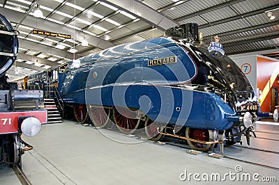 The Mallard, an A4 class locomotive designed by Sir Nigel Gresley. York, England, UK. August 22, 2010. Editorial Stock Photo
