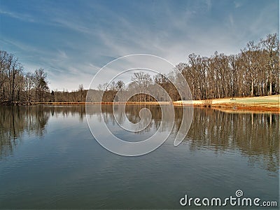 Mallard Lake at Tanglewood Park Stock Photo