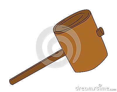 Mallet clip art vector illustartion isolated Vector Illustration