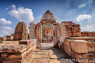 The Mallikarjuna Temple at Pattadakal temple complex, Karnataka, India Editorial Stock Photo