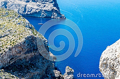 Mallorca, Balearic Islands: Cap de Formentor seen from Mirador C Stock Photo