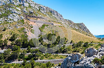 Mallorca, Balearic Islands: Cap de Formentor seen from Mirador C Stock Photo