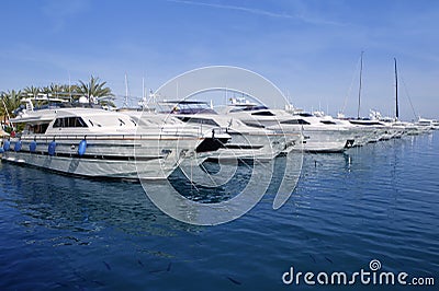 Mallorca Puerto Portals port marina yachts Stock Photo
