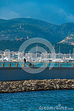 mallorca spain palma ocean coast Editorial Stock Photo