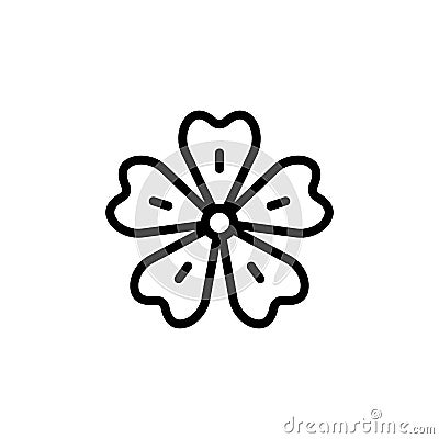Mallow flower icon. Simple line, outline vector elements of botanicals icons for ui and ux, website or mobile application Stock Photo