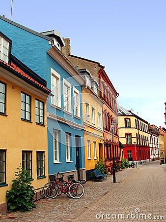 Malmo street - Sweden Stock Photo