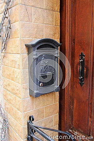 Malta august 2015 Valletta street charming mailbox Editorial Stock Photo