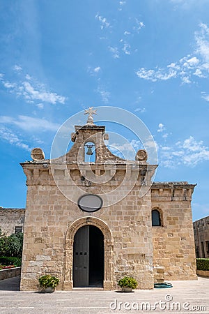 Malta, Birgu, Saint Anne's Chapel at Fort St Angelo. Stock Photo