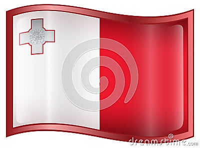 Malta Flag icon Vector Illustration