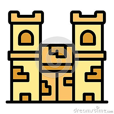 Malta fortress icon vector flat Vector Illustration