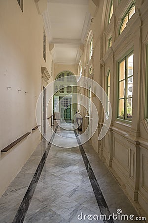 Passageway St Paul`s Cathedral museum Mdina Malta Editorial Stock Photo