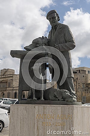 Anton Agius monument Rabat Editorial Stock Photo