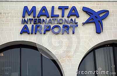 Malta International Airport Editorial Stock Photo