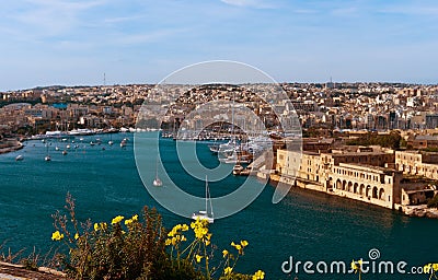 Malta, Marsamxett harbour Stock Photo