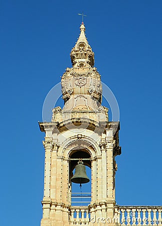 Malta, Msida, Msida Parish Church, bell tower of the church Stock Photo