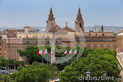 Malta. National flags . Stock Photo