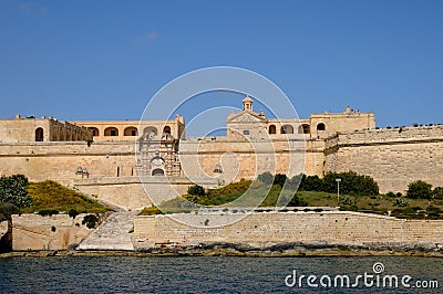Malta, the picturesque bay of Valetta Editorial Stock Photo