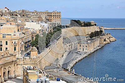 Malta, the picturesque city of Valetta Editorial Stock Photo