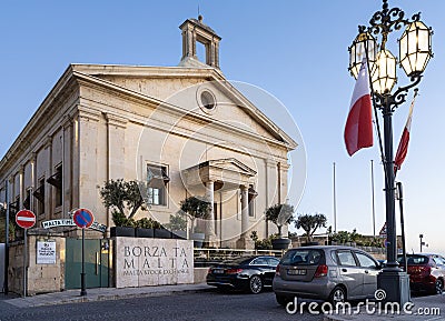 Malta Stock Exchange in Valletta Editorial Stock Photo