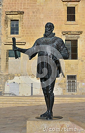 Malta Valette monument Editorial Stock Photo