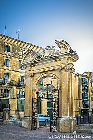 King George V Gardens, Floriana, Malta Editorial Stock Photo