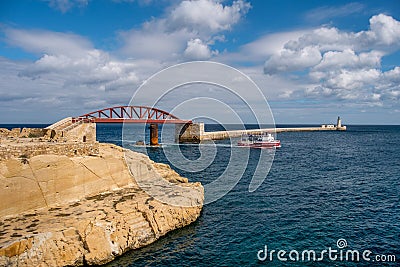 Maltese landscape. The beauty of the panorama of the port of Valletta. Malta Stock Photo