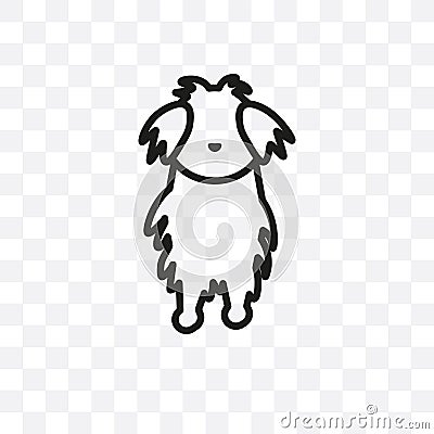 Maltipoo dog vector linear icon isolated on transparent background, Maltipoo dog transparency concept can be used for web and mobi Vector Illustration