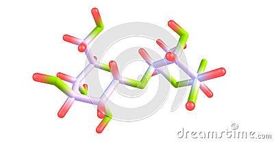 Maltose molecular structure isolated on white Cartoon Illustration