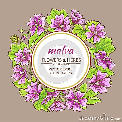 Malva vector frame Vector Illustration