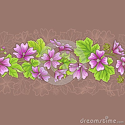 Malva vector pattern Vector Illustration