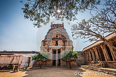 Malyavanta Raghunatha Temple at the ancient city of Vijayanagara, Hampi, Karnataka, India Editorial Stock Photo