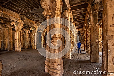 Malyavanta Raghunatha Temple at the ancient city of Vijayanagara, Hampi, Karnataka, India Editorial Stock Photo