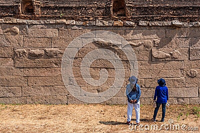 Malyavanta Raghunatha Temple at the ancient city of Vijayanagara, Hampi, Karnataka, India Editorial Stock Photo