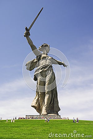 Mamaev burial mound Stock Photo