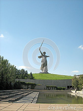 Mamaev burial mound Stock Photo