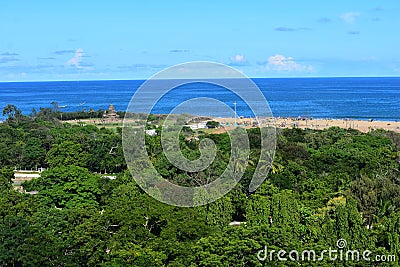 Chennai, Tamilnadu - India - September 09, 2018: Seashore Temple from Ligthhouse Editorial Stock Photo