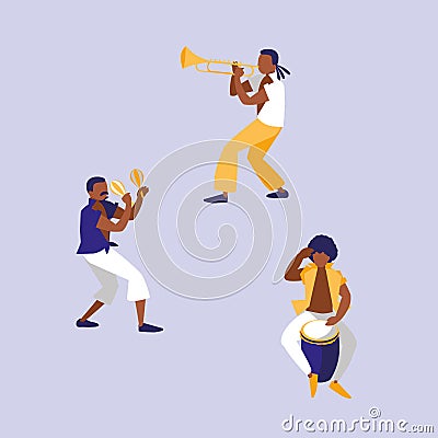 Mambo band avatar character Vector Illustration