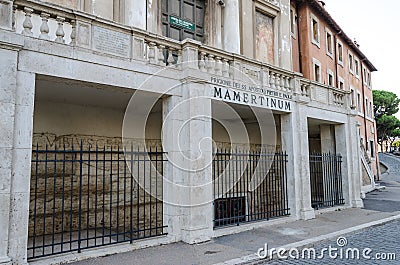 Mamertinum or Mamertina Prison in Rome, Italy Editorial Stock Photo