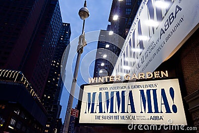 Mamma Mia on Broadway Editorial Stock Photo