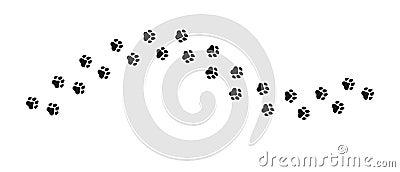 Paw print Footstep icon pattern clipart Vector Illustration