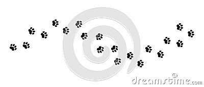 Pawprints Footprints silhouettes symbol clipart Vector Illustration