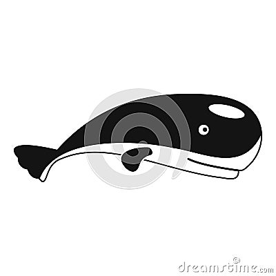 Mammal whale icon, simple style Cartoon Illustration