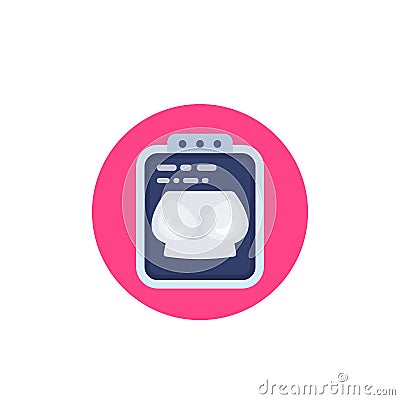 Mammogram icon on white, vector Vector Illustration