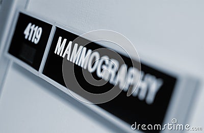 Mammography sign Stock Photo