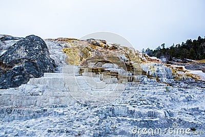 Mammoth hot spring in Yellowstone NationalPark Stock Photo