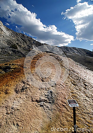 Mammoth Hot Springs Stock Photo