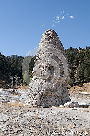 Mammouth hot springs Stock Photo