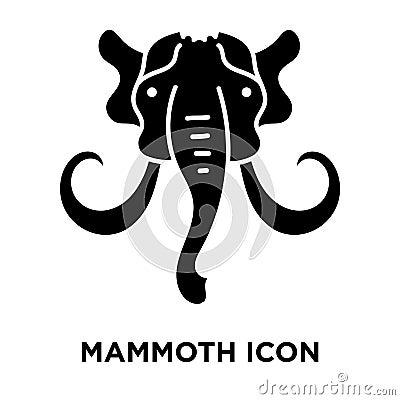 Mammoth icon vector isolated on white background, logo concept o Vector Illustration