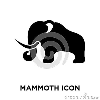 Mammoth icon vector isolated on white background, logo concept o Vector Illustration