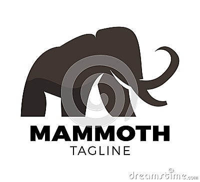 Mammoth vector logo template design Vector Illustration